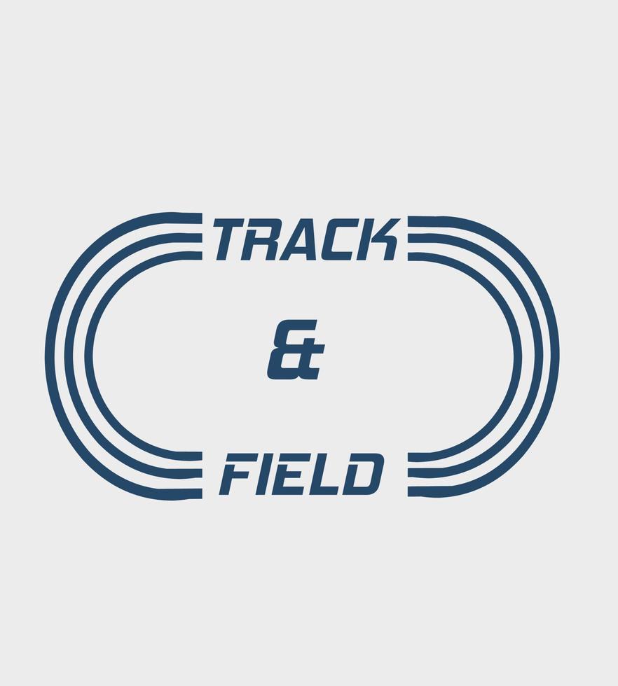illustration vector of track and field logo perfect for background,print,etc