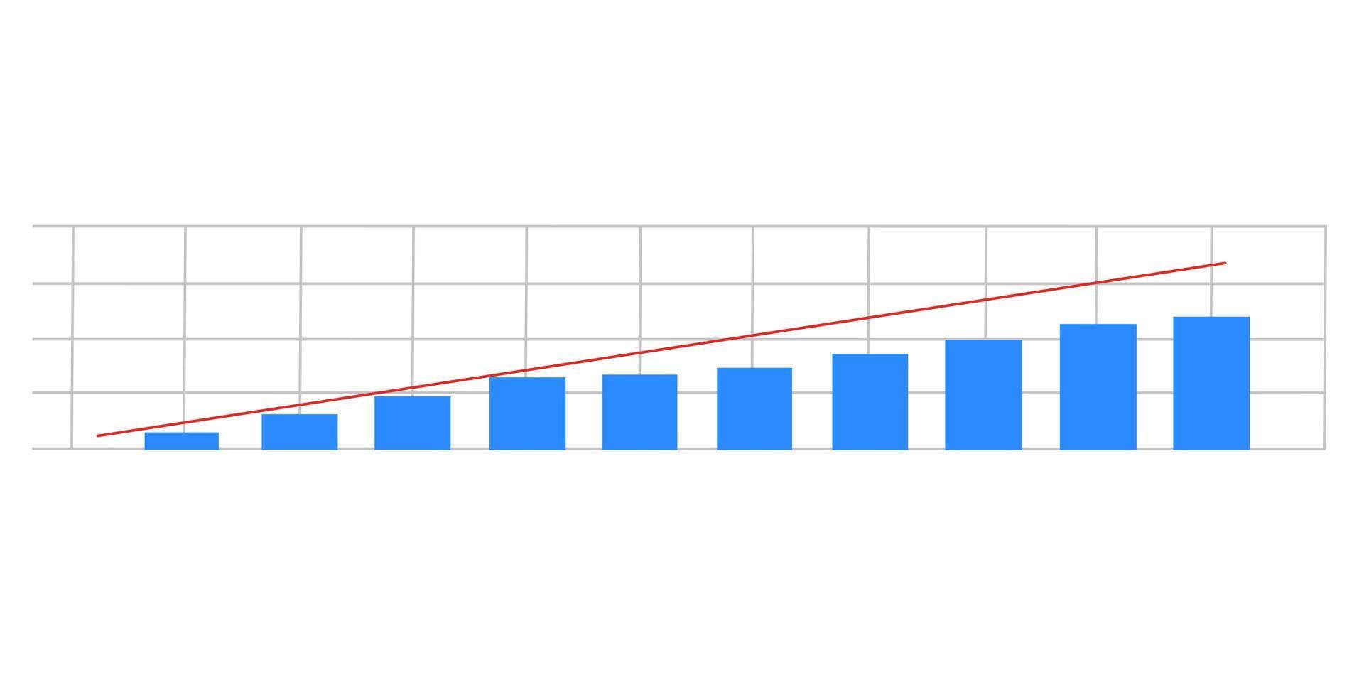 illustration vector of business graph with arrow