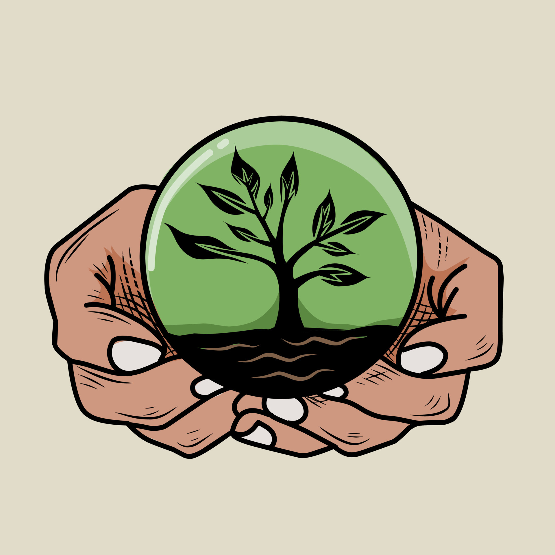 Drawing Tree - Save the Trees' Sticker | Spreadshirt