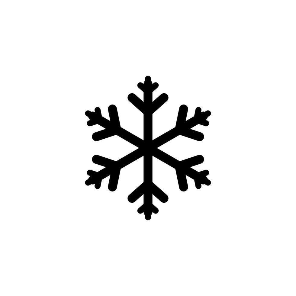 Snowflake icon, logo isolated on white background vector