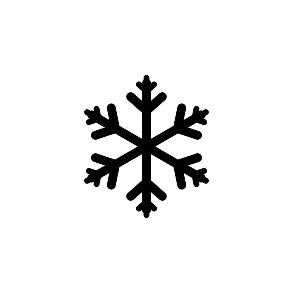 icono de copo de nieve, logotipo aislado en fondo blanco vector