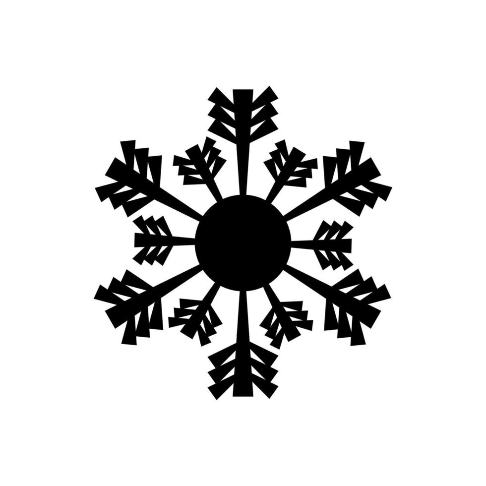 icono de copo de nieve, logotipo aislado en fondo blanco vector