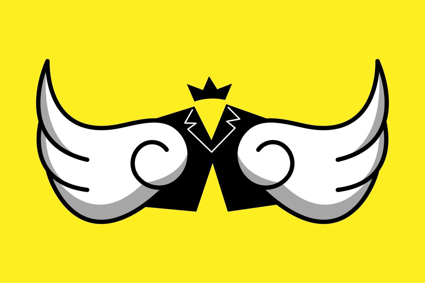 winged and crowned letter X logo vector