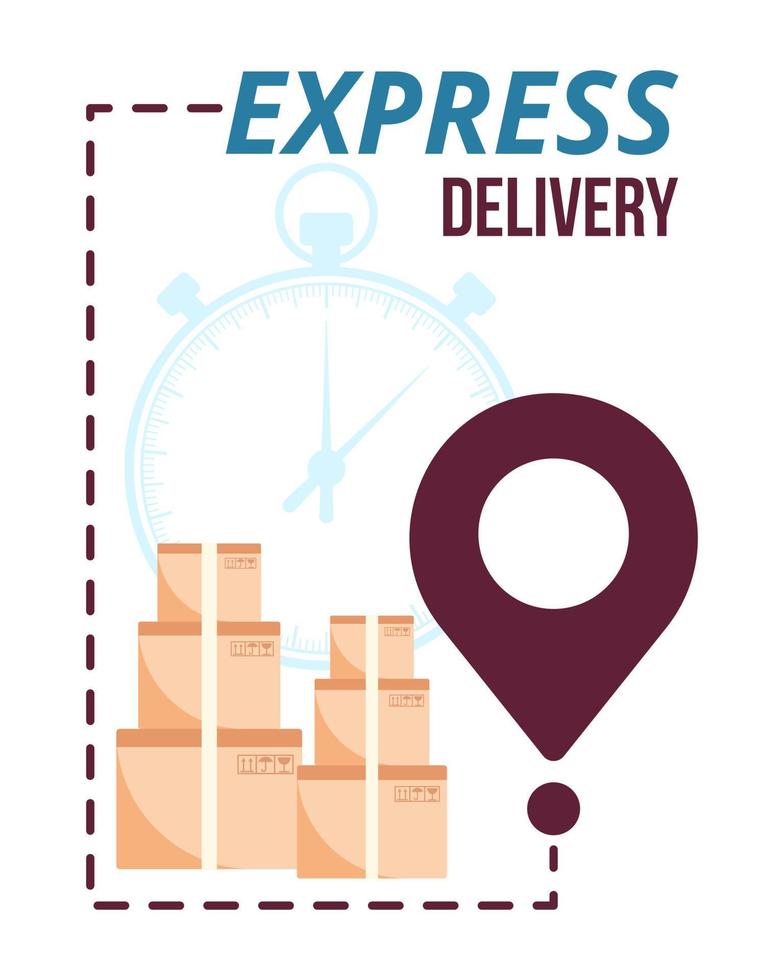 Online express delivery service concept. Online order tracking. Bike delivery. Shipping. vector