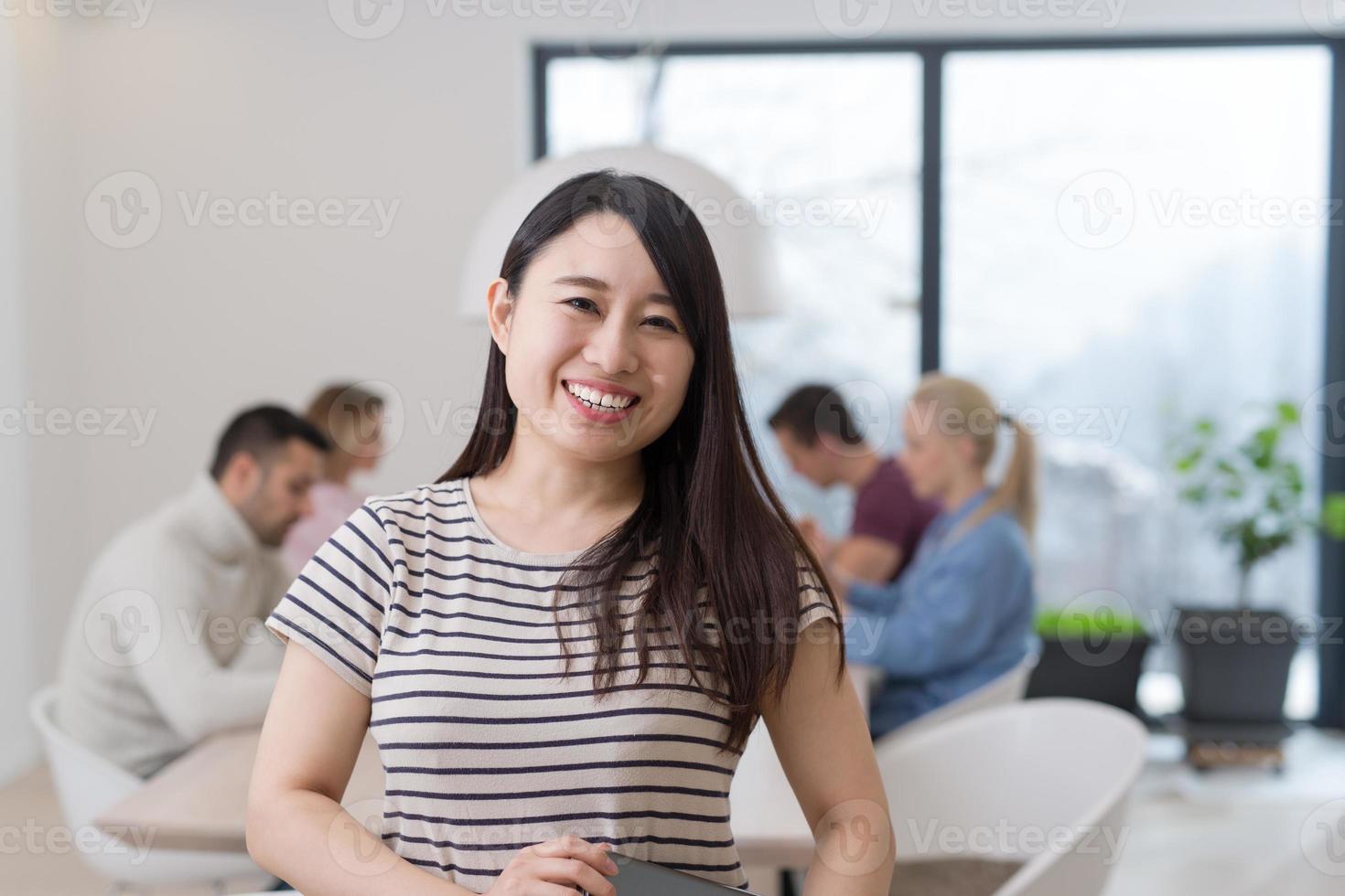 Startup Business Team At A Meeting at modern office building photo