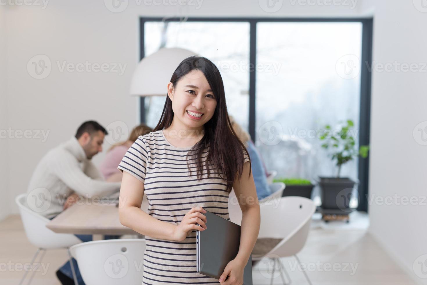 Startup Business Team At A Meeting at modern office building photo