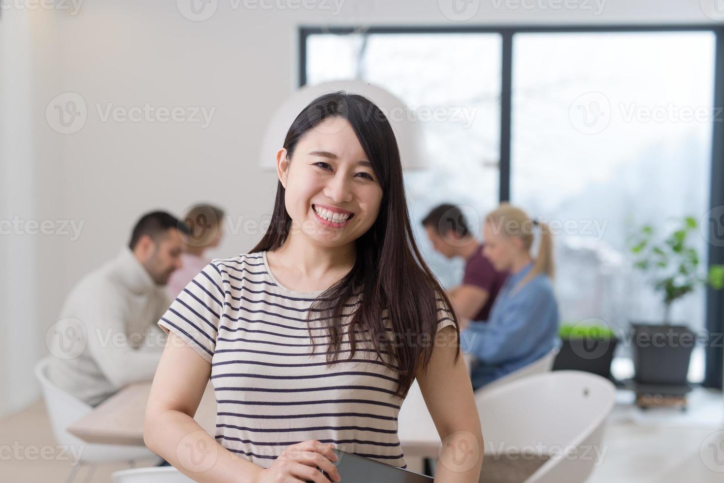 Startup Business Team At A Meeting at modern office building photo