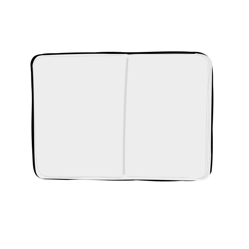 Illustration of an open notebook on isolated on white background vector