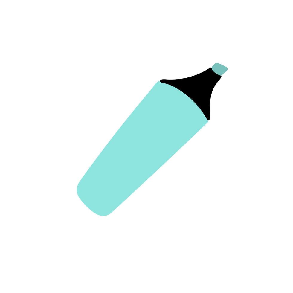 ilustración de marcador de color azul aislado sobre fondo blanco vector