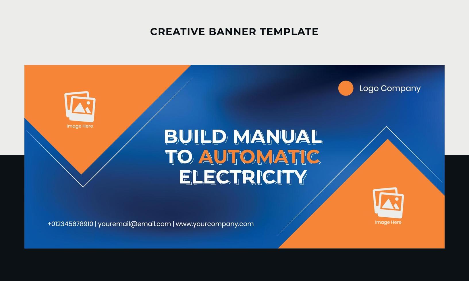 Creative welcome banner web. Automatic theme banner design template. Suitable for social media, promotion, advertising vector