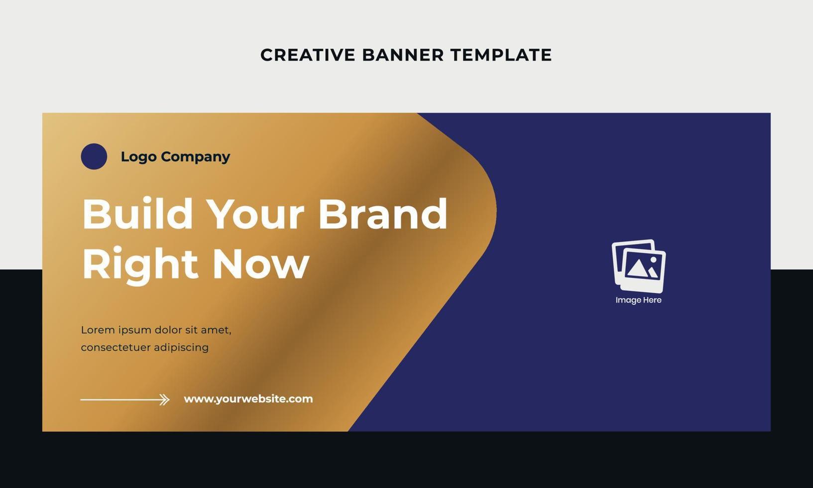 Creative welcome banner web. Branding theme banner design template. Suitable for social media, promotion, advertising vector