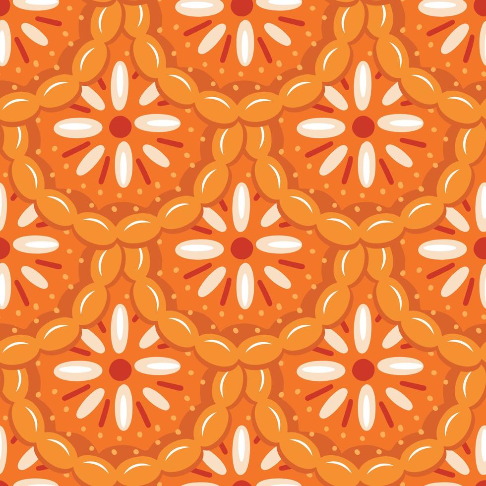 bright pumpkin pies  seamless pattern vector