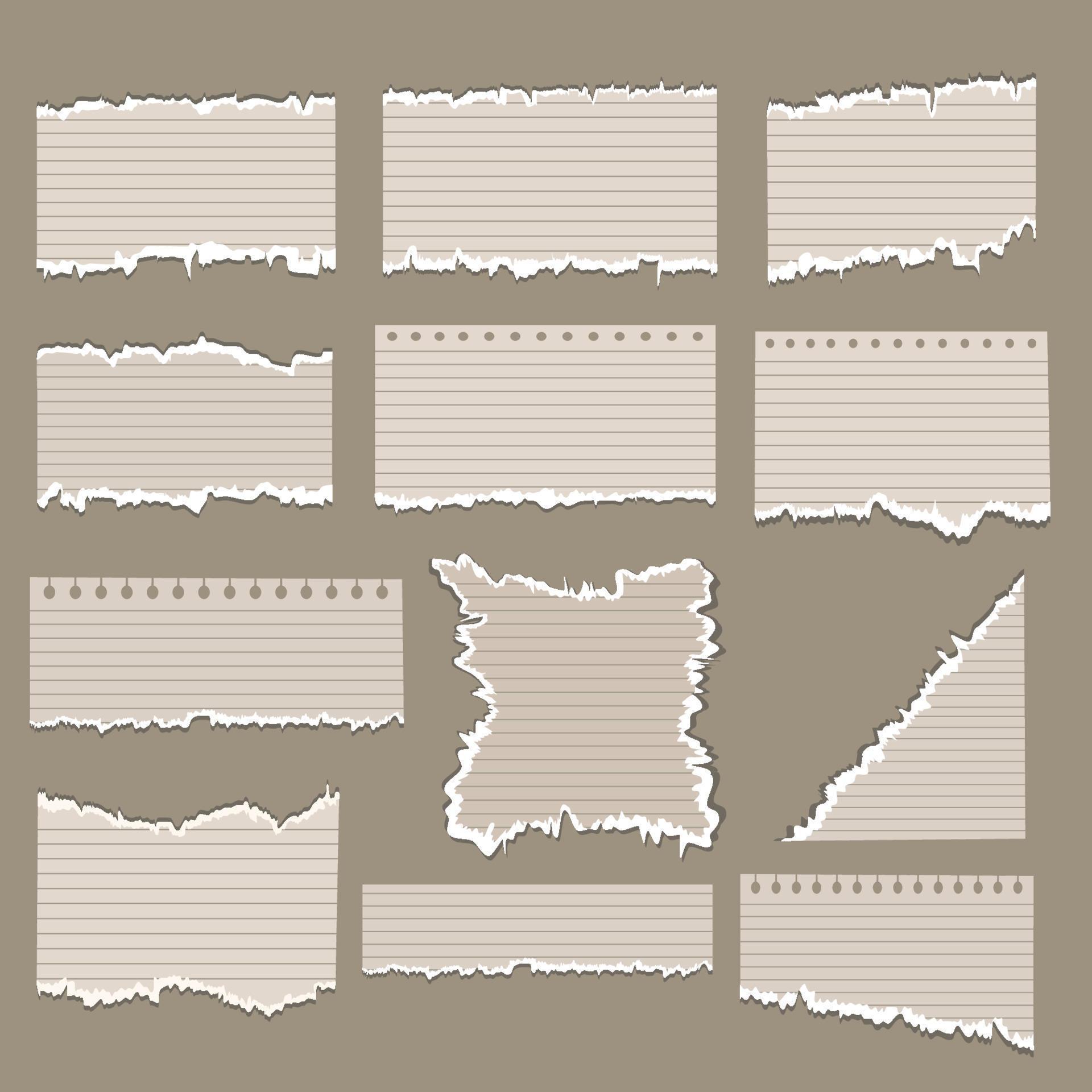 Torn paper vector set collection 10356911 Vector Art at Vecteezy