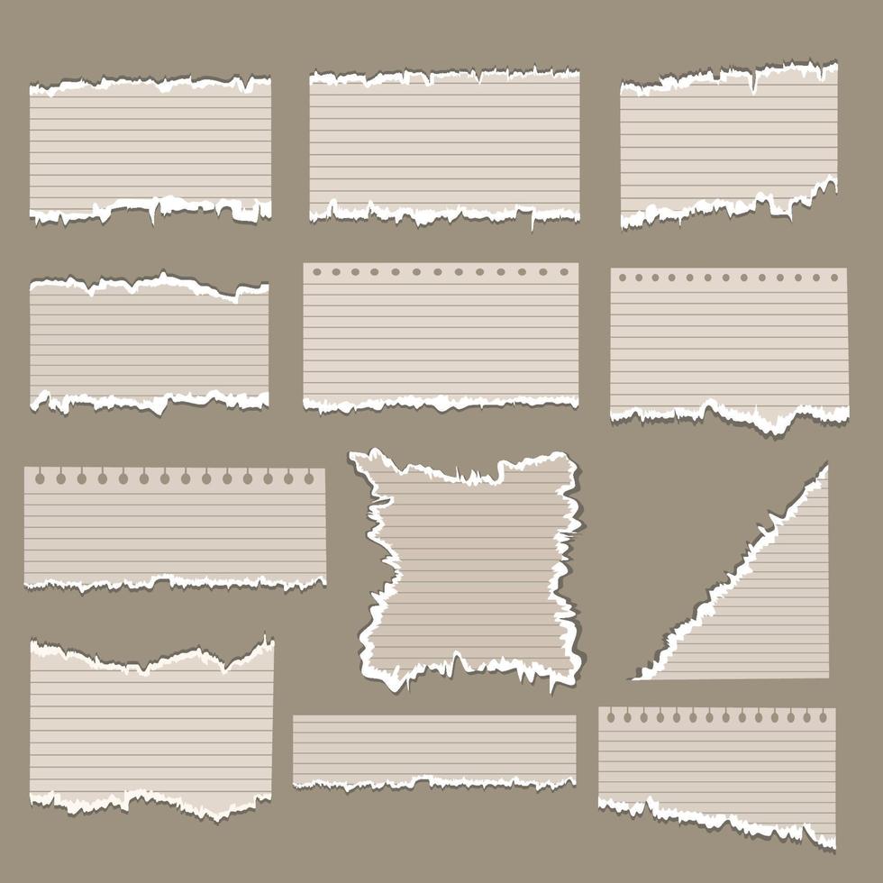 Torn paper vector set collection