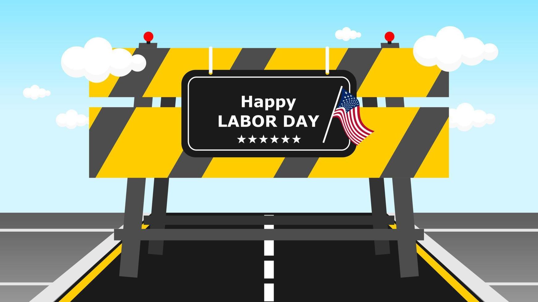 Happy Labor Day abstract background with waving 3D effect of USA flag. You can use this asset for background, flyer, card greeting, poster, banner, education, illustration, presentation, template etc. vector