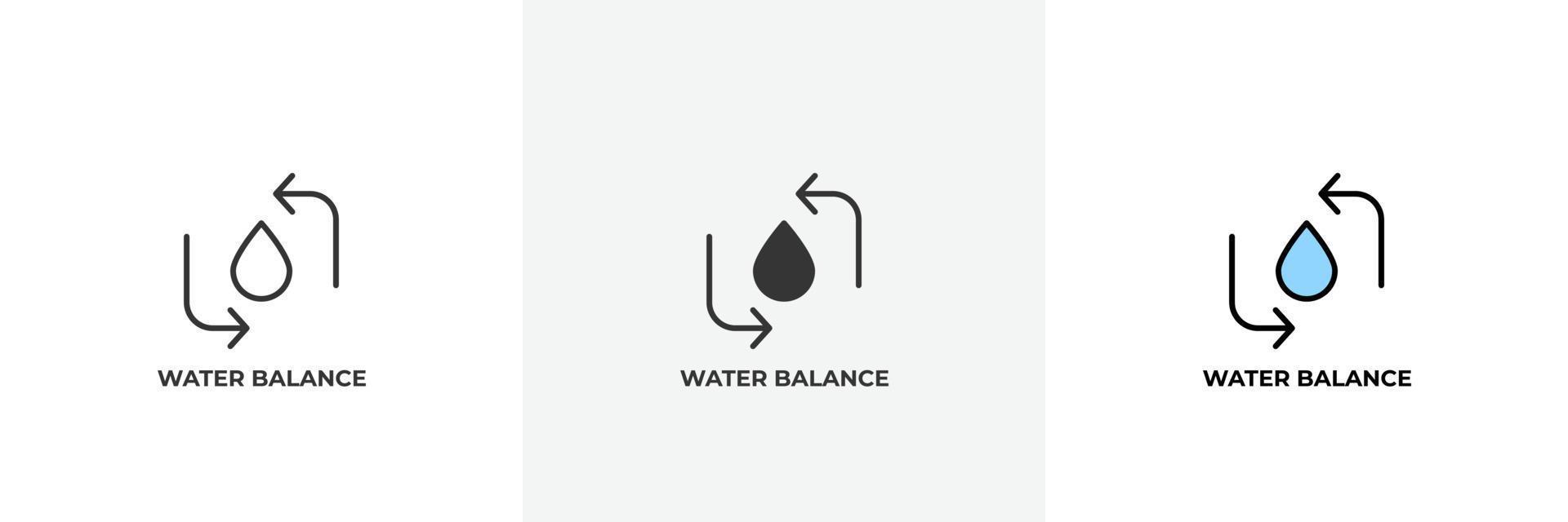 water balance icon. Line, solid and filled outline colorful version, outline and filled vector sign. Idea Symbol, logo illustration. Vector graphics