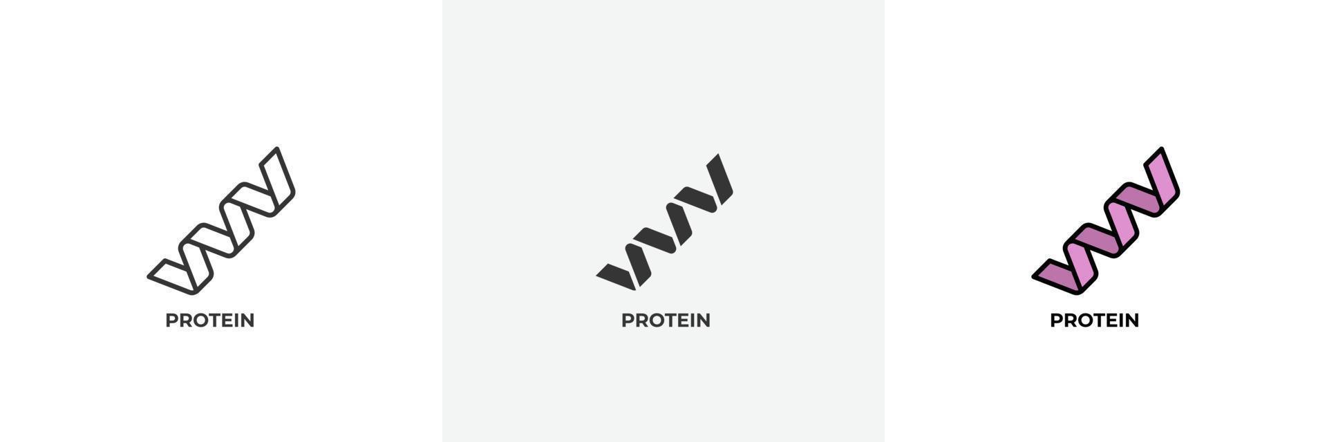 protein icon. Line, solid and filled outline colorful version, outline and filled vector sign. Idea Symbol, logo illustration. Vector graphics