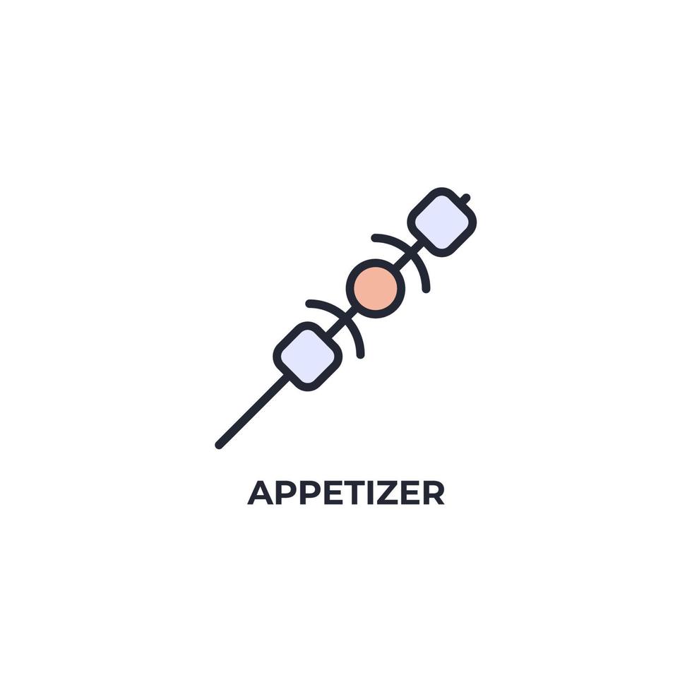 icono de vector de aperitivo. Ilustración de vector de diseño plano colorido. gráficos vectoriales