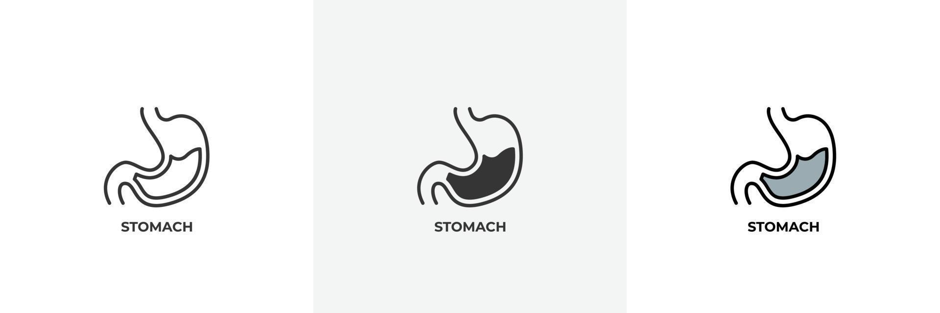 stomach icon. Line, solid and filled outline colorful version, outline and filled vector sign. Idea Symbol, logo illustration. Vector graphics