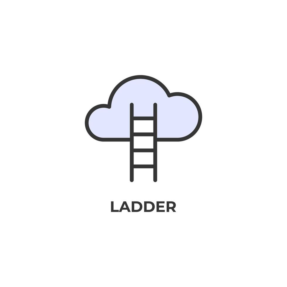 Vector sign of ladder symbol is isolated on a white background. icon color editable. 10357272