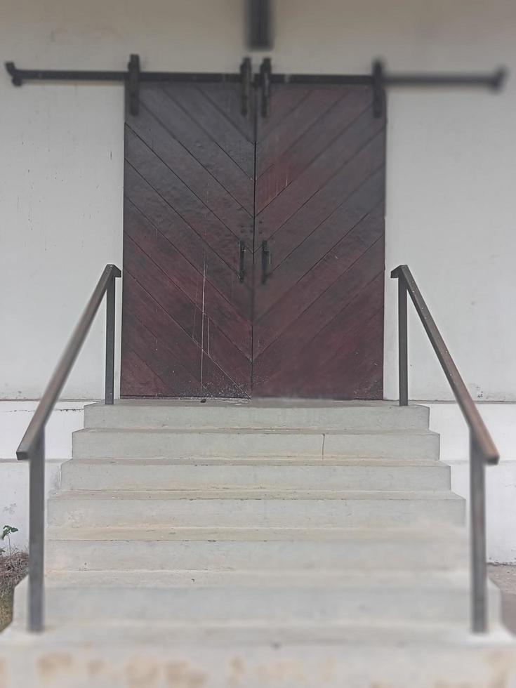 big wooden warehouse door photo