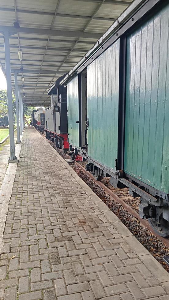 old cargo train in museum photo