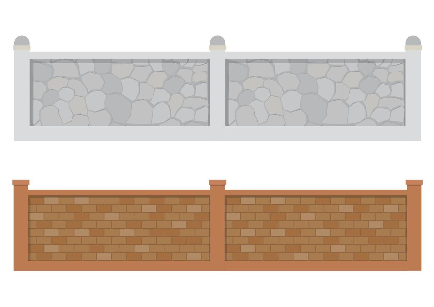 conjunto de valla de pared. vector