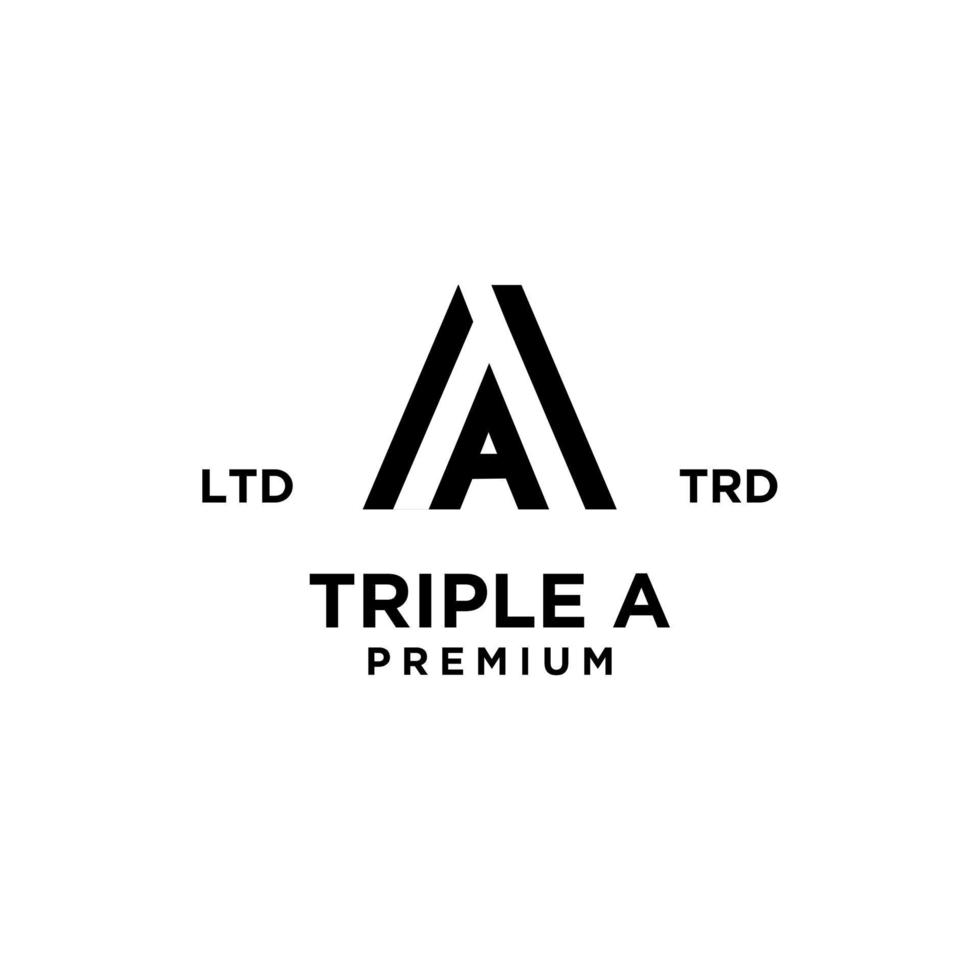 Triple A AAA Letter Logo icon design vector