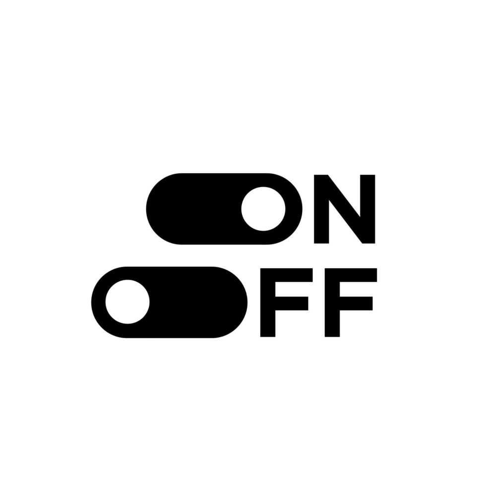 switch on off button icon logo design vector