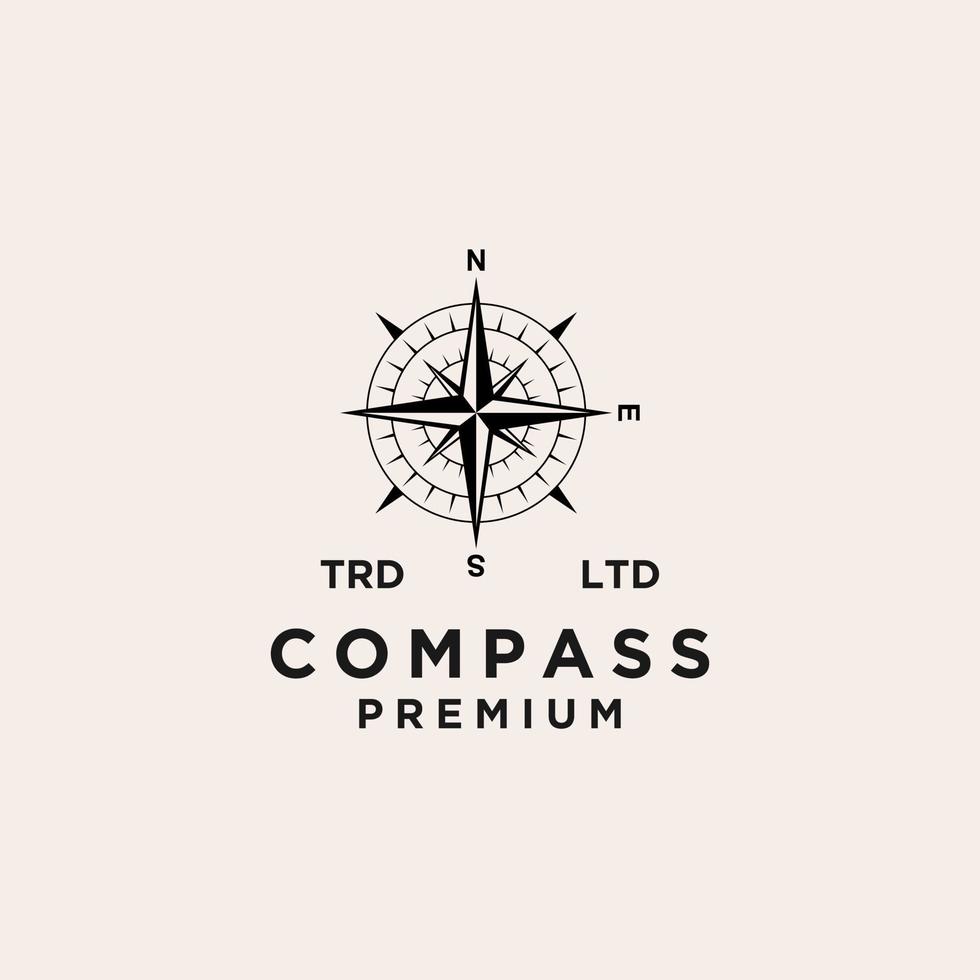 Premium compass vector black logo icon design