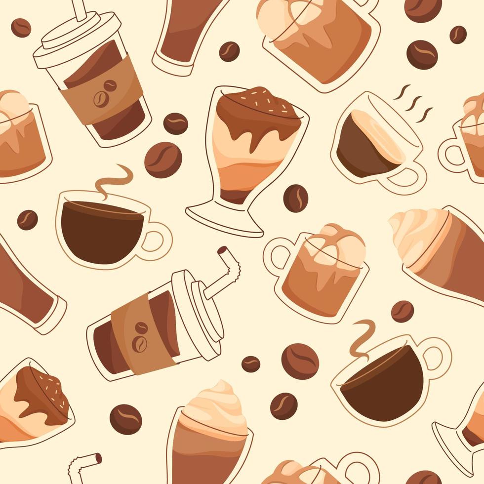 fondo transparente de bebidas de café vector