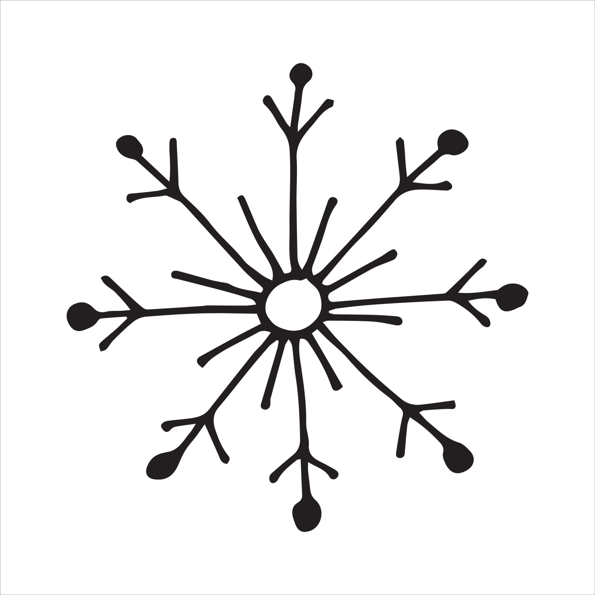 vector illustration in doodle style. cute simple snowflake. snowflake in  Scandinavian style, line drawing isolated on white background. clipart  10360057 Vector Art at Vecteezy