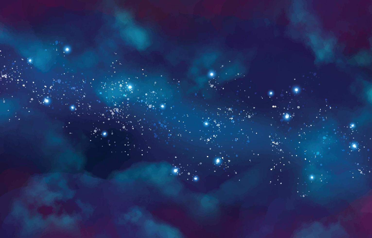 paisaje de la vía láctea en la galaxia vector