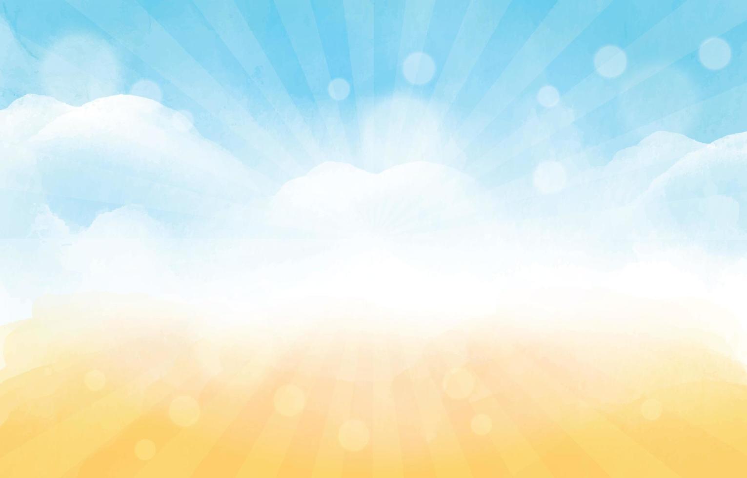 Shining Blue Sky and Orange Sand Background vector