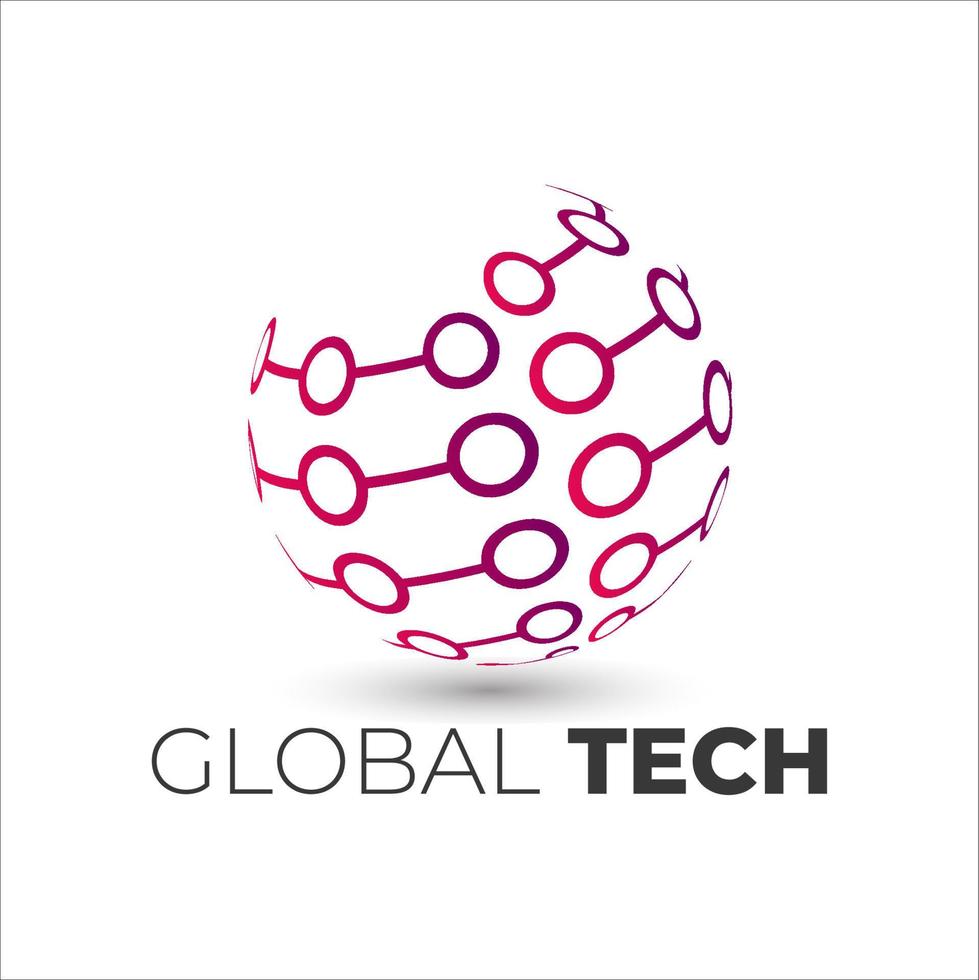 logotipo de tecnología global vector