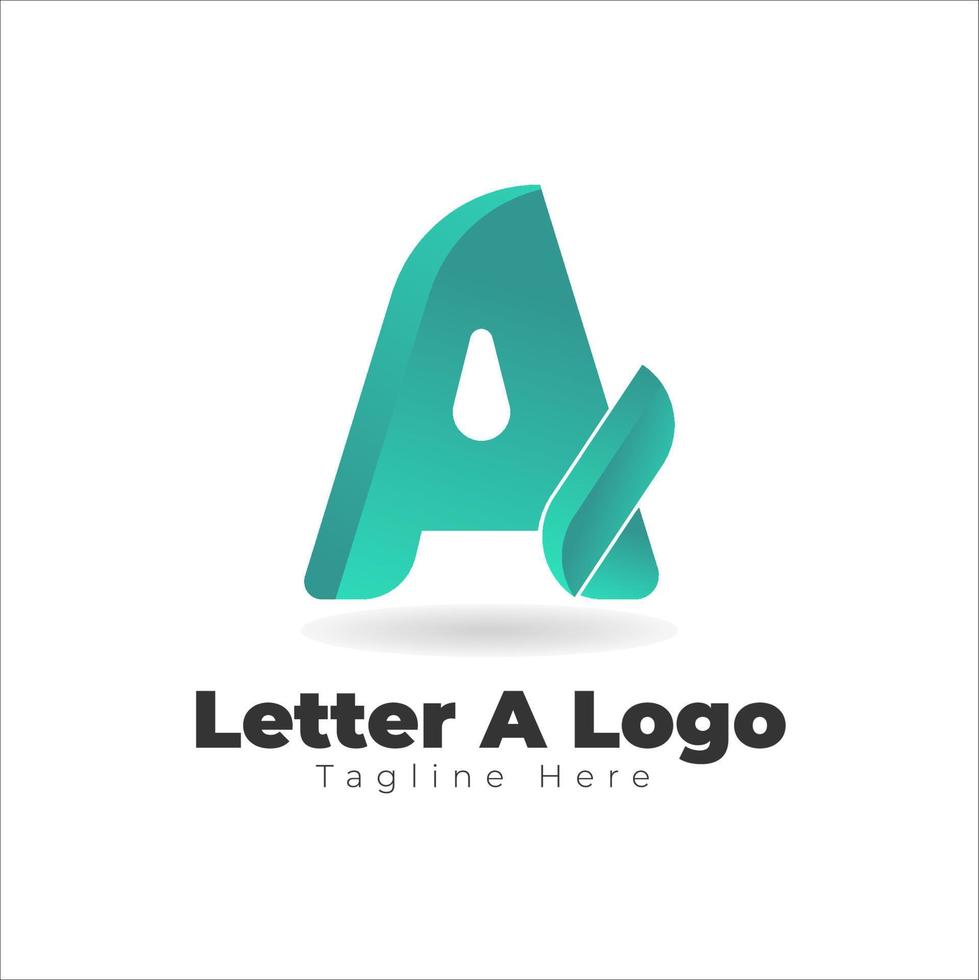 letter a logo company vector