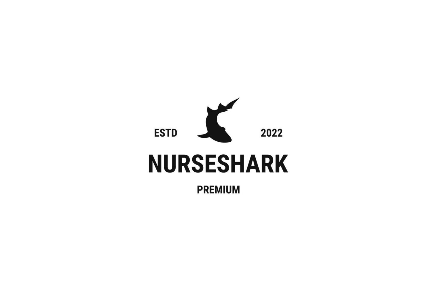 Fish nurse shark logo design vector illustration idea