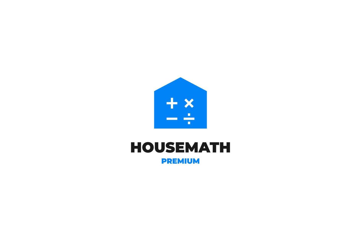 House Mathematical Genius Logo Vector Design Illustration Idea