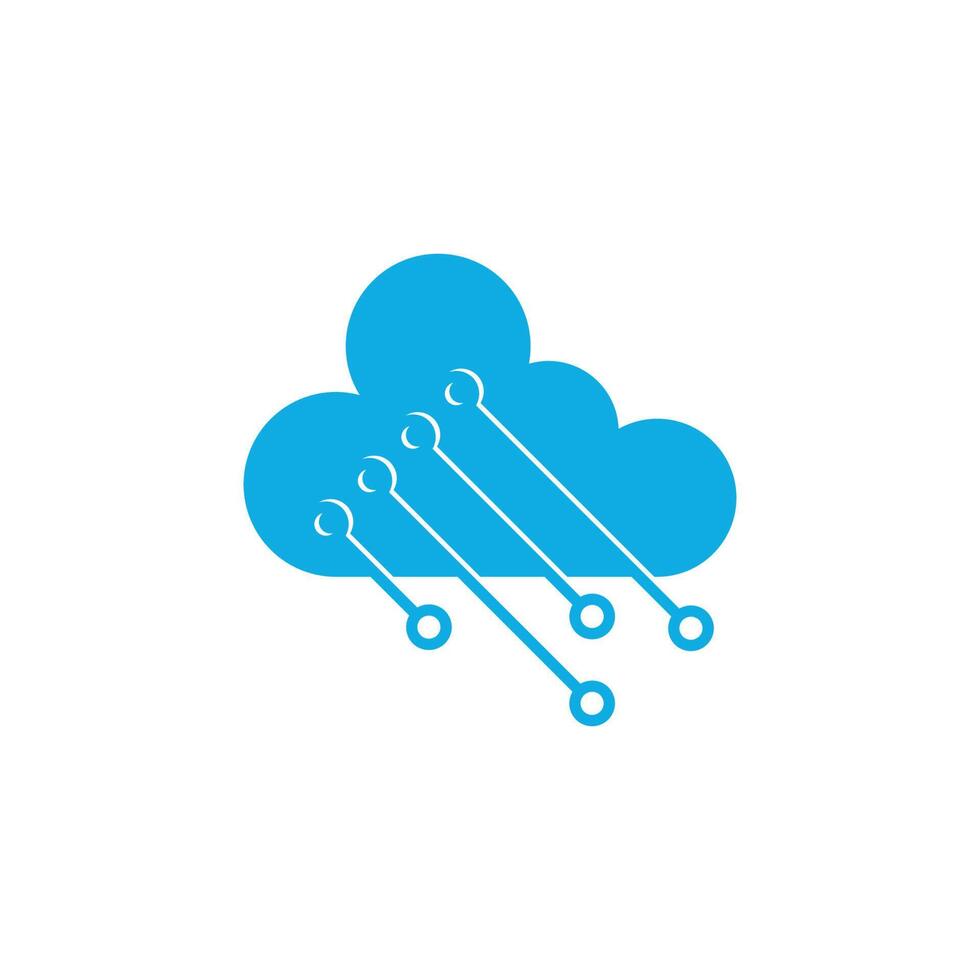 plantilla de ilustración de diseño de icono de logotipo de nube vector