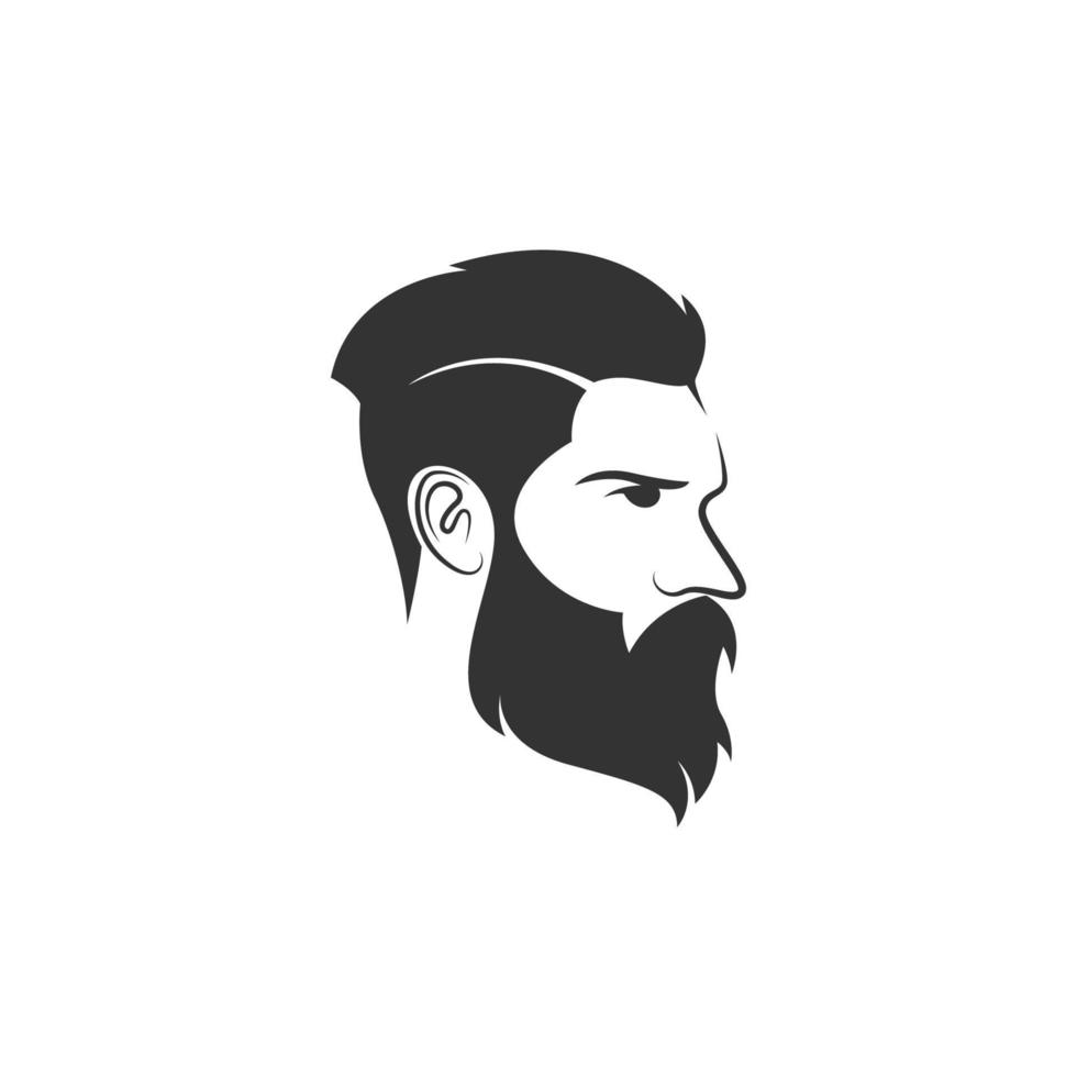 ilustración de diseño de icono de peinado de hombre vector