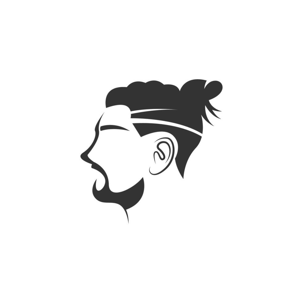 ilustración de diseño de icono de peinado de hombre vector