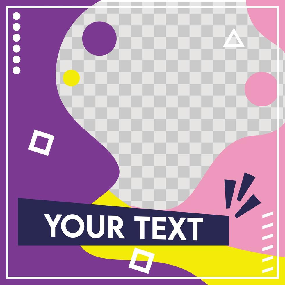 modern profile picture frame vector