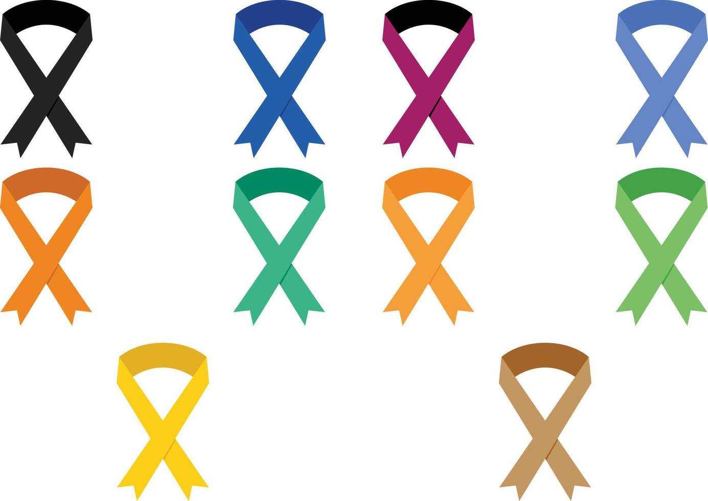 a set of ribbon icon illustration vector