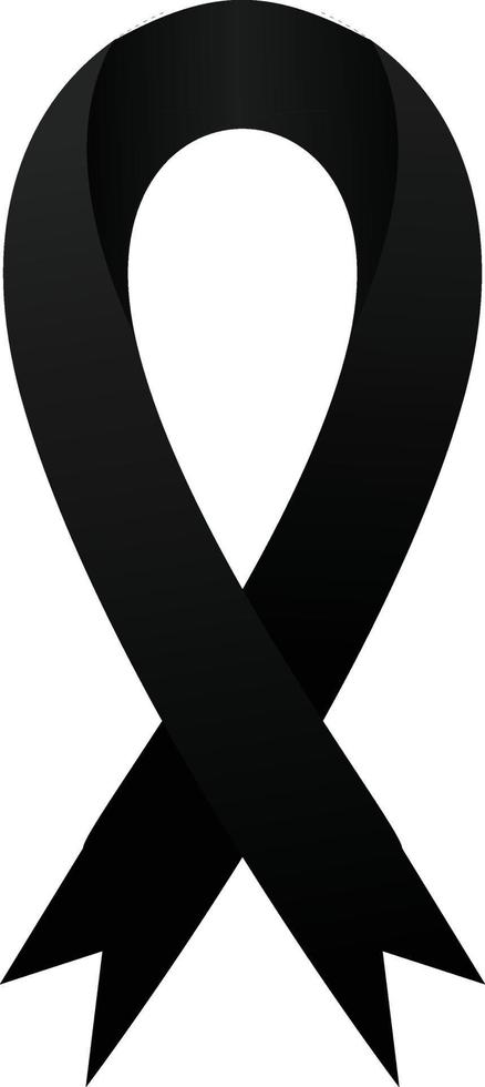 ilustración de vector de cinta negra para conmemorar el día de luto