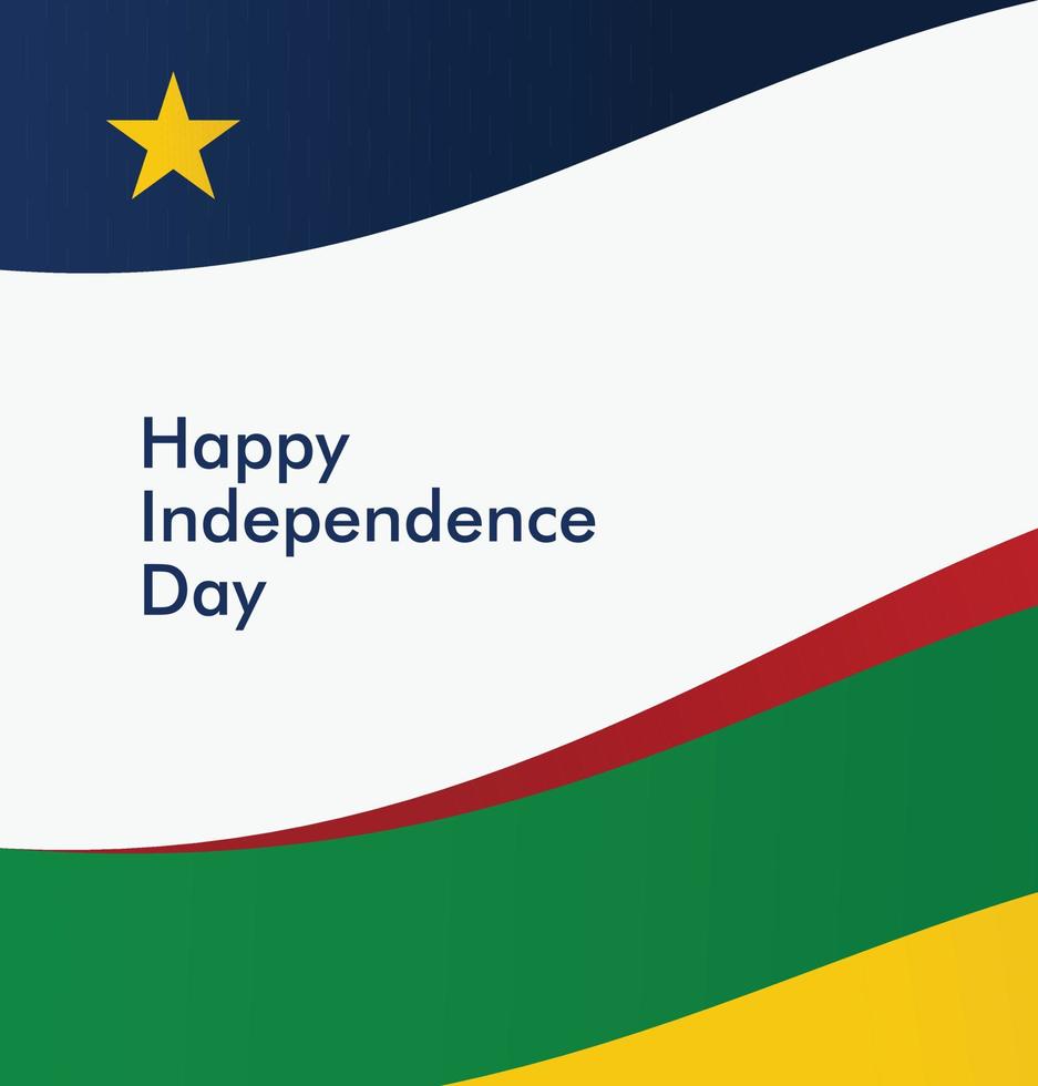 ilustración vectorial del fondo de la bandera del día de la independencia república centroafricana vector
