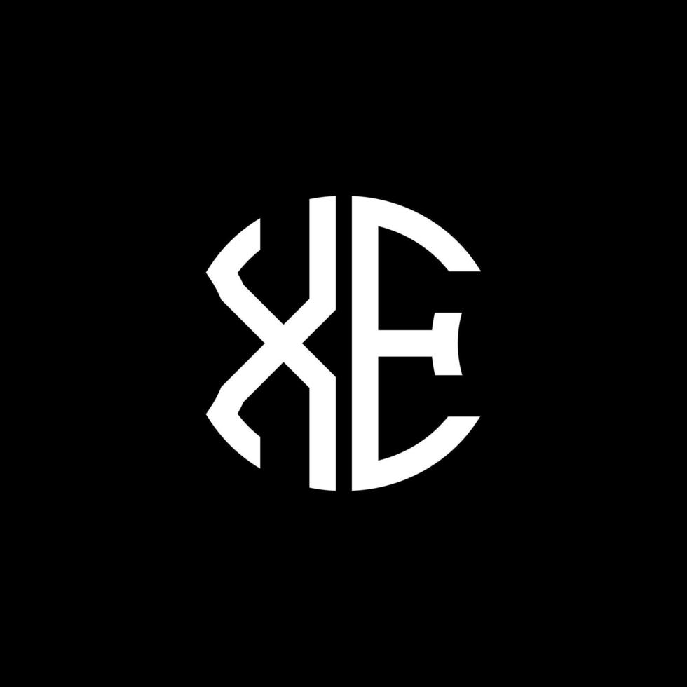 diseño creativo del logotipo de la letra xe con gráfico vectorial, diseño de logotipo abc simple y moderno. vector