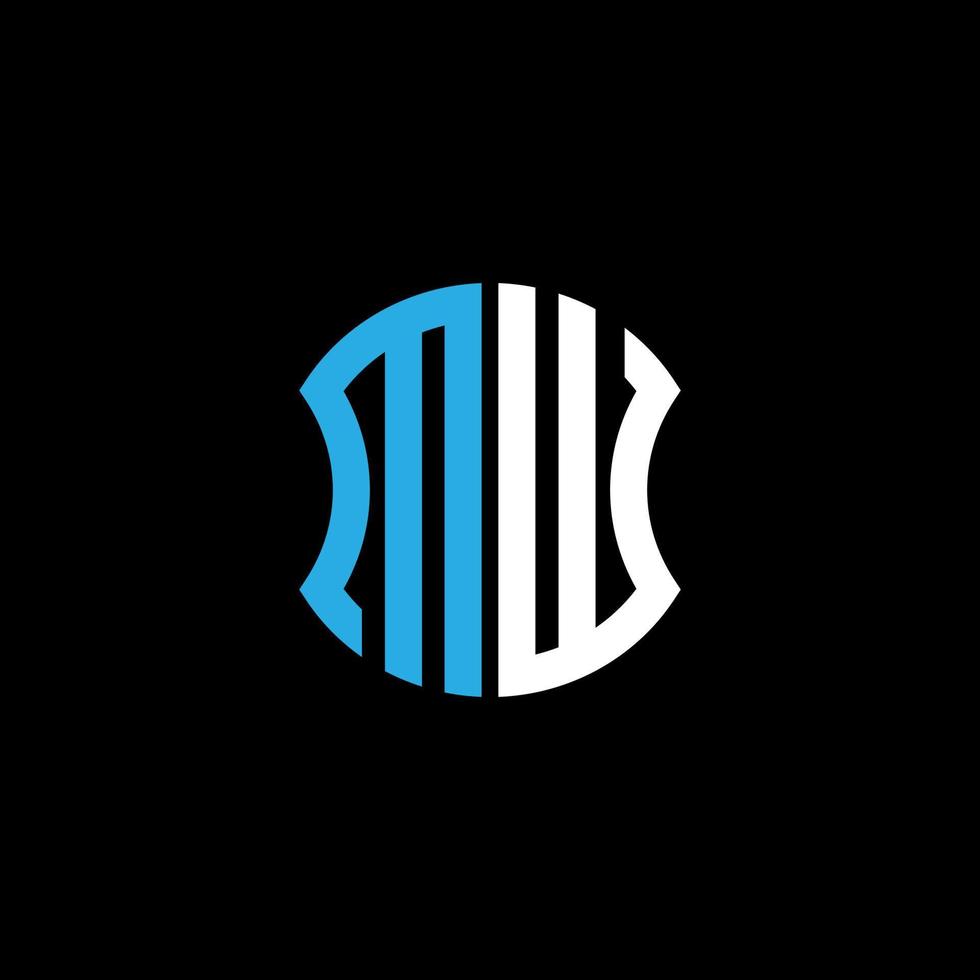 Diseño creativo del logotipo de la letra mw con gráfico vectorial, diseño de logotipo abc simple y moderno. vector
