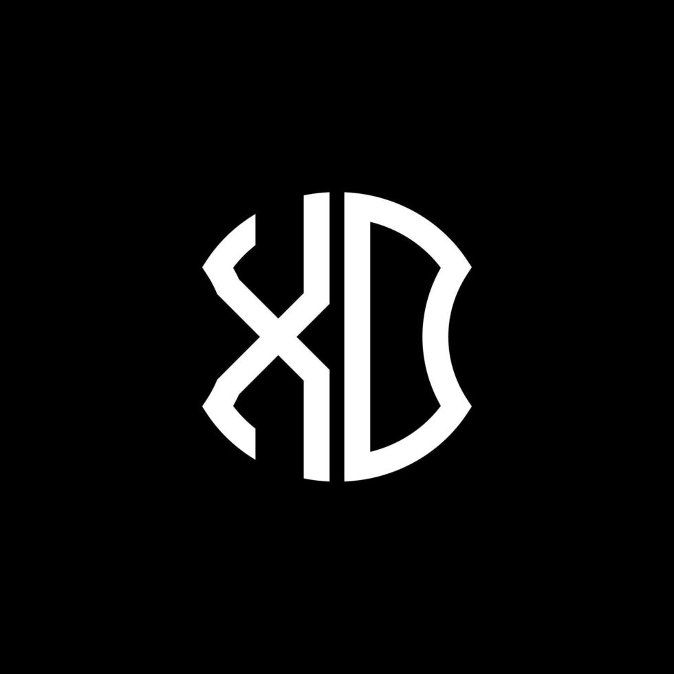 Diseño creativo del logotipo de la letra xd con gráfico vectorial, diseño de logotipo abc simple y moderno. vector