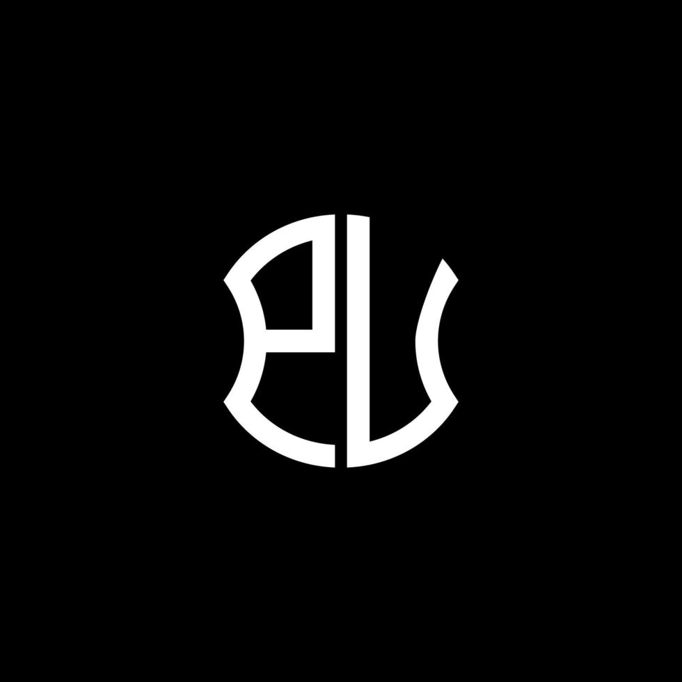diseño creativo del logotipo de la letra pu con gráfico vectorial, diseño de logotipo abc simple y moderno. vector