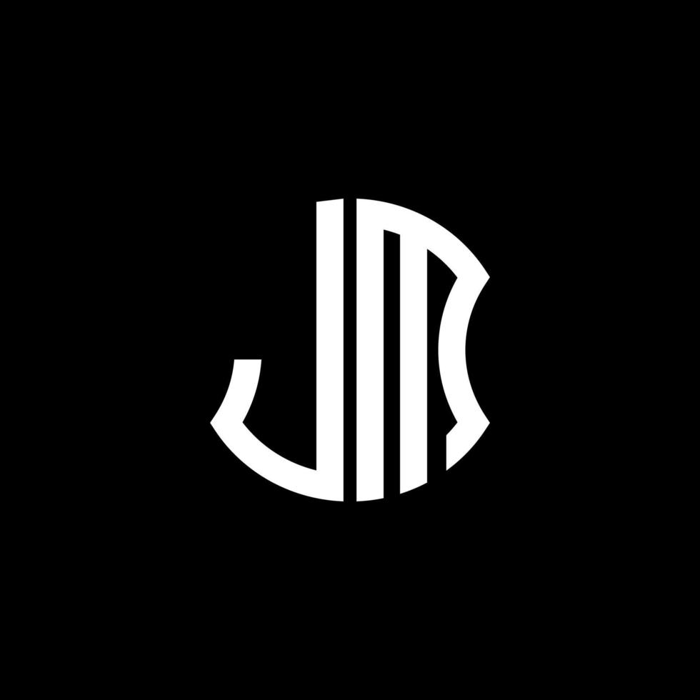Diseño creativo del logotipo de la letra jm con gráfico vectorial, diseño de logotipo abc simple y moderno. vector